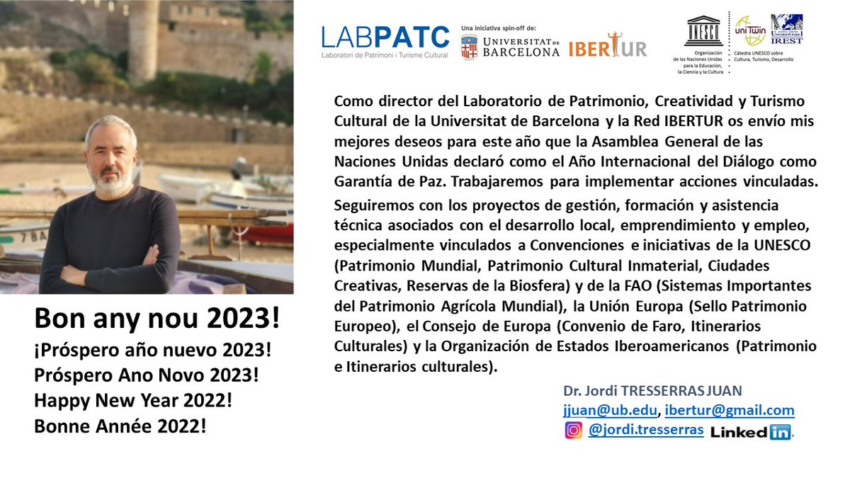 ibertur's tweet photo. ¡Deseo que los sueños para el 2023 se hagan realidad para seguir soñando ! Seguiré viajero  ... por ahora ya hay planificados unos cuantos: Australia, Francia, Estonia, México, Paraguay, Portugal ... y por España unos cuantos.  Nos vemos en FITUR ! https://t.co/gKkSHhwAS5