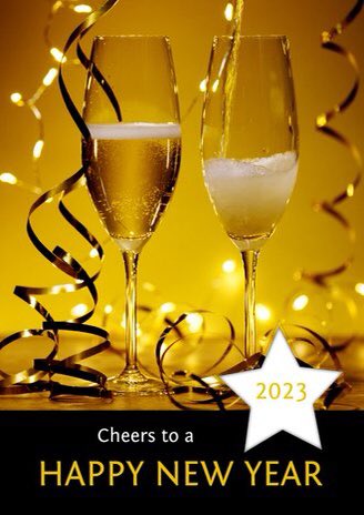 Op een gezond 2023! Proost en veel geluk en gezondheid