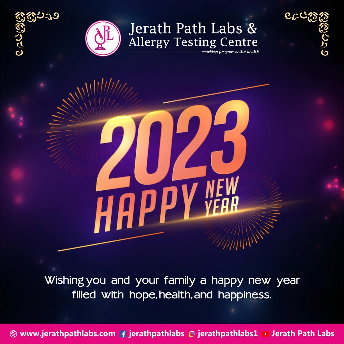 JerathLabs's tweet image. Jerath Path labs &amp;amp; Allergy Testing Centre wishes you and your family a happy new year filled with hope, health and happiness.

Log on: jerathpathlabs.com

#HappyNewYear #Prosperity #JerathPathLabs