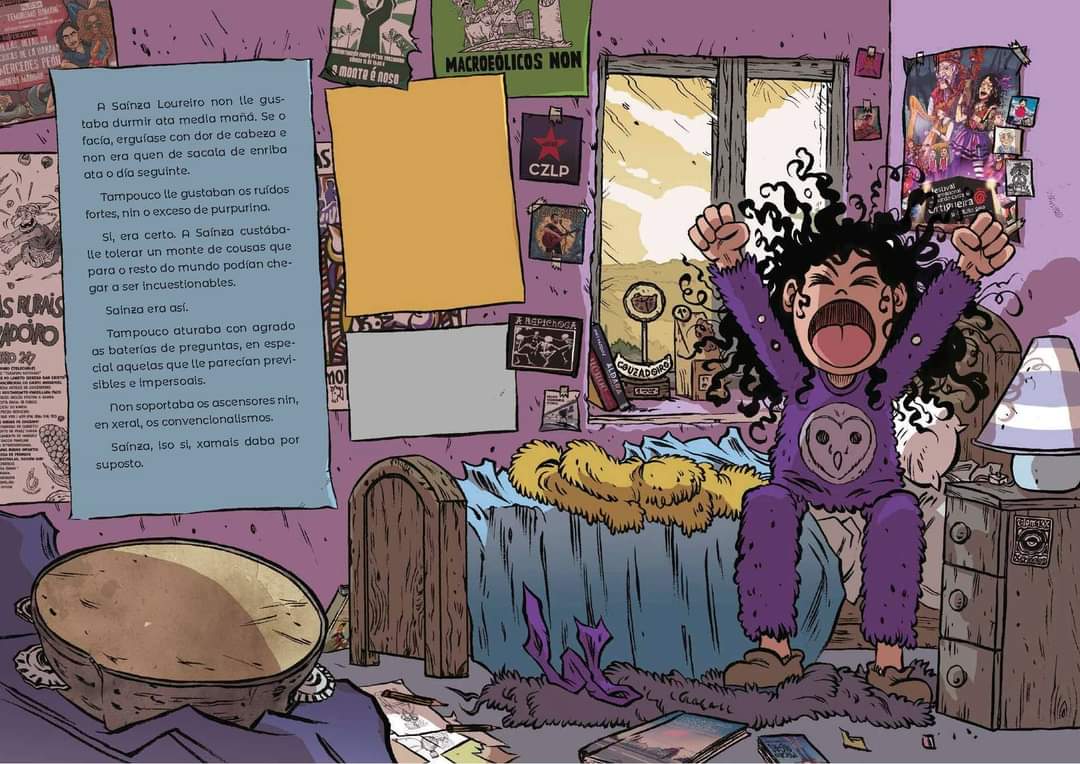 💜 Din os críticos que #Sainza está chea de referencias á nosa #cultura e ás nosas #mulleres. Vós cantas vedes no seu cuarto? 🙊

#acostureira #literaturainfantil #literaturaadolescente #librosengalego #librosfeministas #mulleresdorural #Galicia #galegas #regalos #agasallos