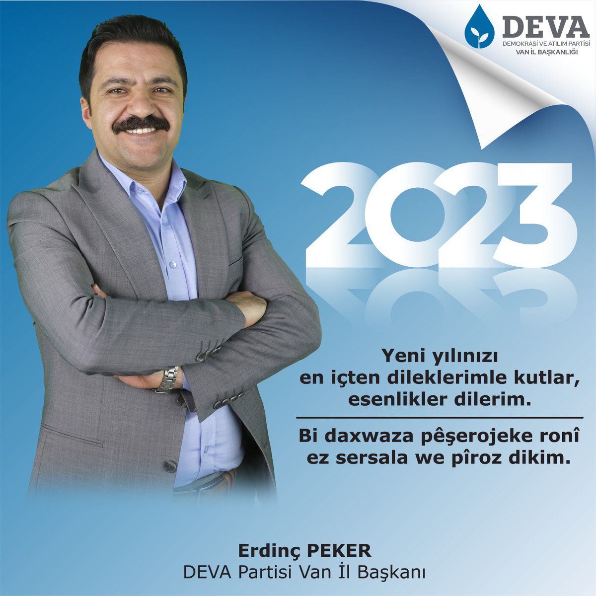 DevaVanKurdi's tweet photo. Sersala we pîroz be !
Yeni yılınız kutlu olsun ! https://t.co/PQToVbKoYq