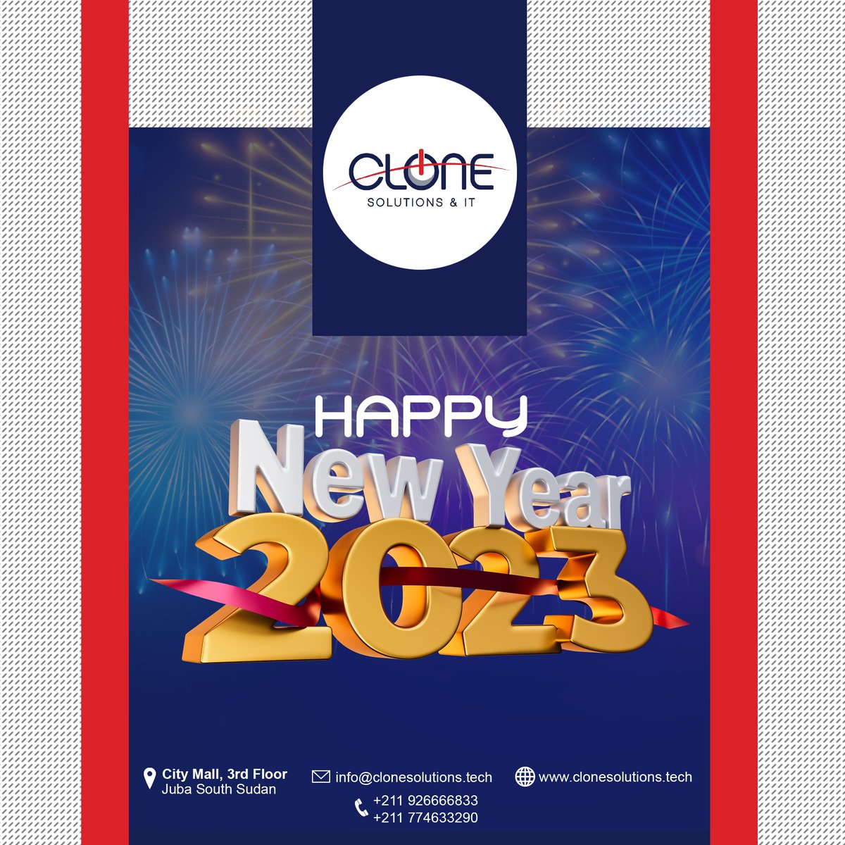 Clone_Solutions's tweet photo. Wish you all a happy New Year 2023 https://t.co/gtSeOpzeR9