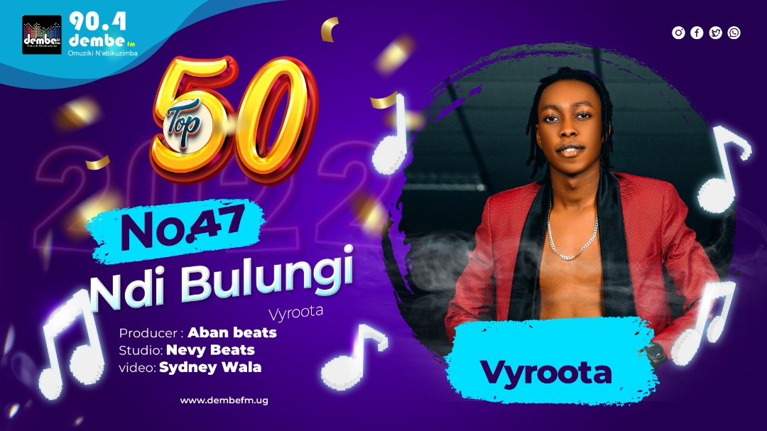 djjacobomutuze's tweet photo. Top50 CourtDown #Number47 #NdiBulungi by @vyroota Np 90.4 #Dembefm
Producer :- @aban_beats
Studio :- @nevybeats
Video :- @sydneywala https://t.co/wDz99QkbAR