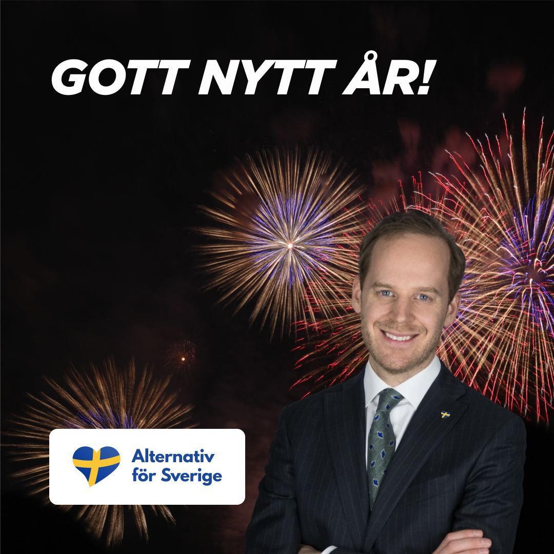 🥂 Gott nytt år önskar Alternativ för Sverige! 🇸🇪