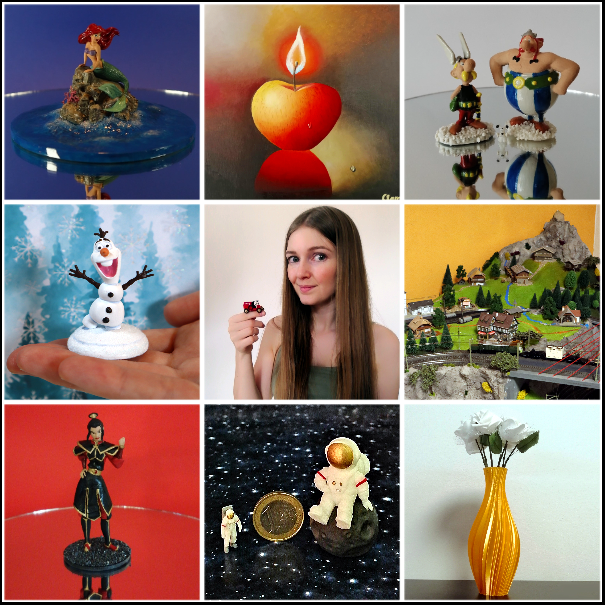ClarasArtworks's tweet photo. Some of my #Artworks from 2022 🖌 
I wish you all a happy new year 2023 🎆

#miniaturepainting #3dprinted #h0 #modelrailway #ariel #apple  #asterix #olaf #frozen #2022comestoanend #diy #crafting #azula #avatar #astronaut #modeleisenbahn #vase #disney #2022season #happynewyear #3d https://t.co/iu8Bg3OUMD