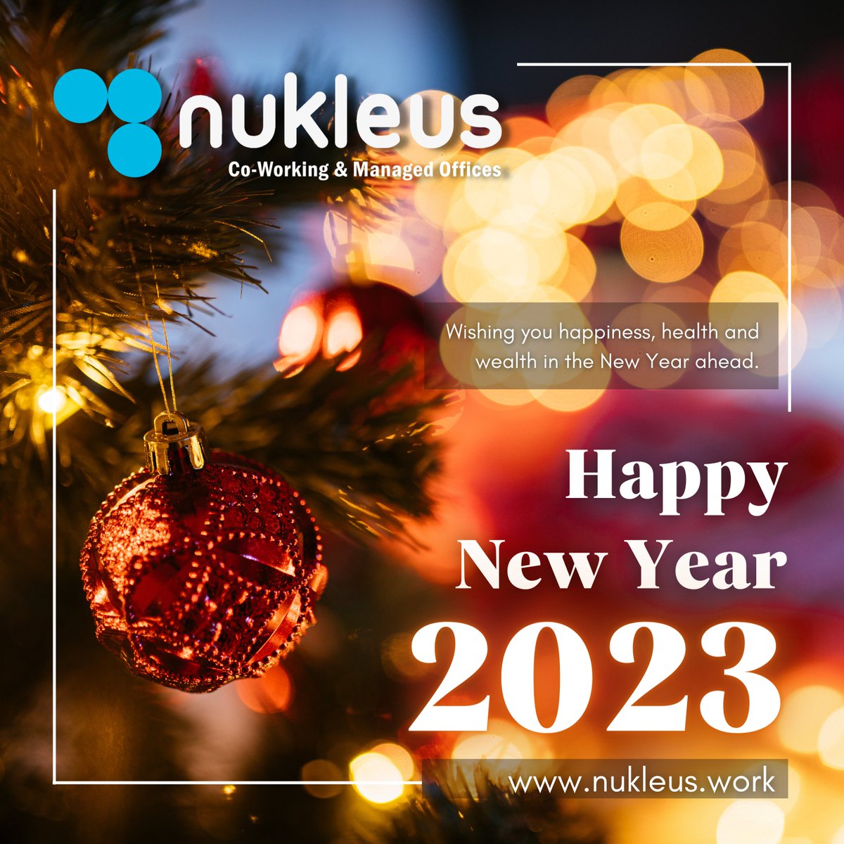 NukleusC's tweet photo. #Nukleus Wishes you a Happy New Year!
Wishing you happiness, health and wealth in the New Year ahead.
#HappyNewYear #welcome2023π#newyear2023
#nukleus #coworkingspace #coworkers #shareandwork #workincoworking #worksharespace #coworkingsharespace #noidaexpressway #nukleus https://t.co/1L11EK8wYa