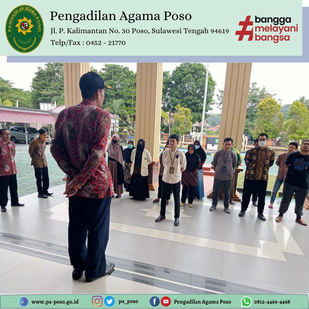 pa_poso's tweet photo. Jum'at (30/12)
Apel Sore dipimpin oleh Ketua Pengadilan Agama Poso Faiz, S.HI., M.H. yang diikuti oleh Pimpinan, Hakim dan seluruh Pegawai Pengadilan Agama Poso.
#apelsore https://t.co/ilPURoULfP