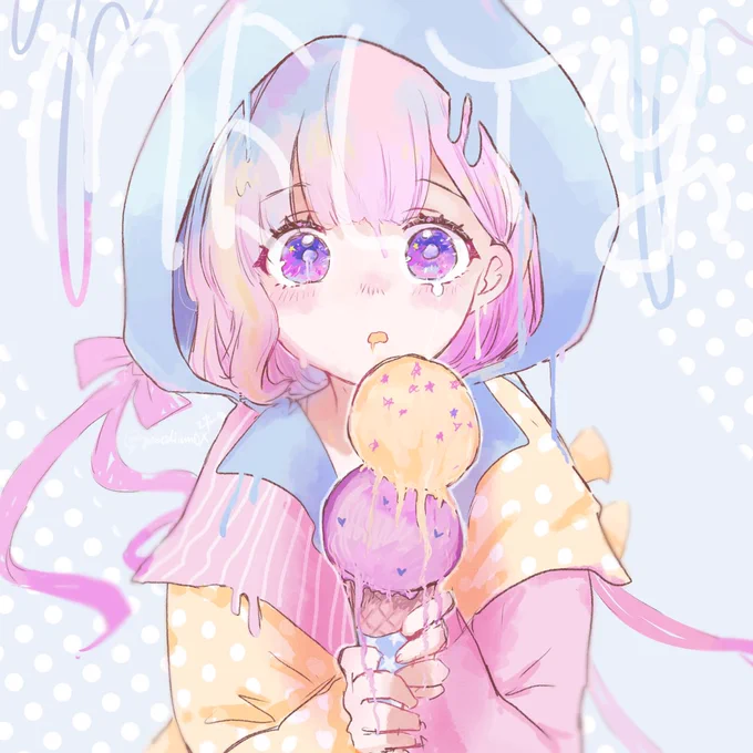 #2022年自分が選ぶ今年の4枚 オリジナルキャラデザ編今年は描いた絵を曲にしていただけたり、推し百合カプが増えて最高最高だった〜〜〜〜〜〜〜〜!!!!! 