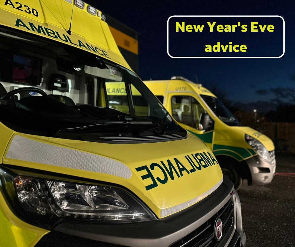 We’re already extremely busy at this time of year, and New Year’s Eve generates even more calls for us to answer and prioritise.  
Please enjoy yourself safely if you're celebrating tonight. Look after each other and know your limits.
Have a happy New Year 🎆 🎉