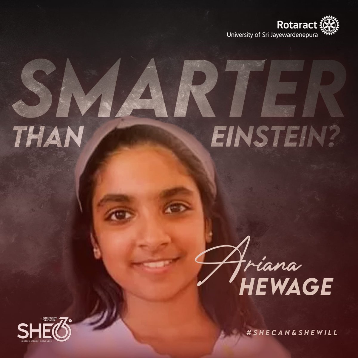 rotaractusjp's tweet photo. SHE 360' brings you the exemplary story of a Sri Lankan girl prodigy with an outstanding IQ.

Facebook: https://t.co/OMx4Wwv5Sb

Instagram: https://t.co/FDKJoUhawd

#She360 #SomeonesDaughter #RACUSJ #Rotaract #Rotaract3220 #ImagineRotary #LearnServeandStrive https://t.co/oNt1YfrPvI