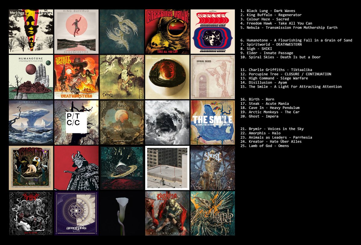 💥 So many incredible albums were released throughout 2022.🤘IMO, so many of these records are essential listening, no matter your genre preference. 🔥Here’s my personal top 25 #AOTY2022. Wishing everyone a Happy New Year 🎶 #Albums2022