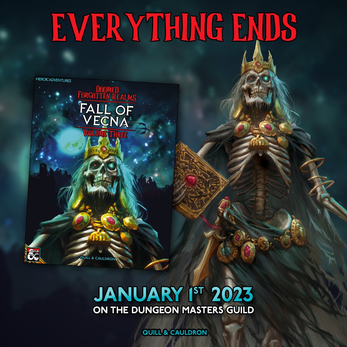 Vecna_Risen's tweet photo. This New Year will start, not with a whimper, but with a bang.  #dnd #dnd5e #ttrpg #dungeonsanddragons https://t.co/bKwp9aSKDK