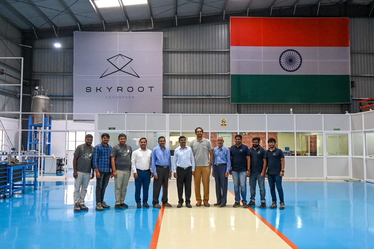 SkyrootA's tweet image. Happy to have Dr. Satheesh Reddy @nawegate, Scientific Advisor to Raksha Mantri visit our facilities and interact with our team members.