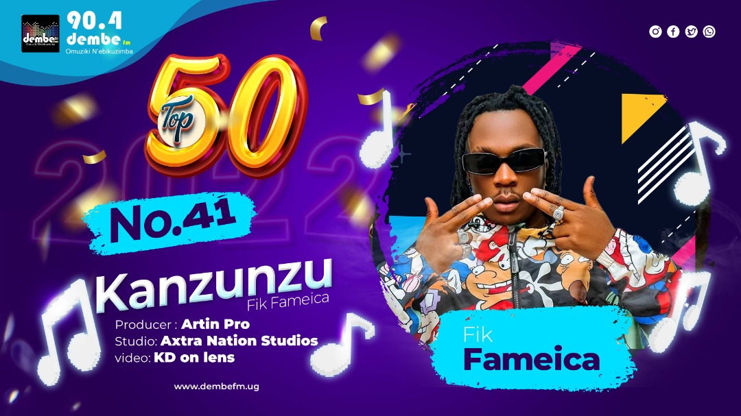 djjacobomutuze's tweet photo. Top50 CourtDown #Number41 #Kanzunzu by @iamfikfameica Np 90.4 @DembeFm 

Producer :- @artinpro
Studio :-  @axtra_nation
Video :- @kdonlens https://t.co/VCSB5iaiis