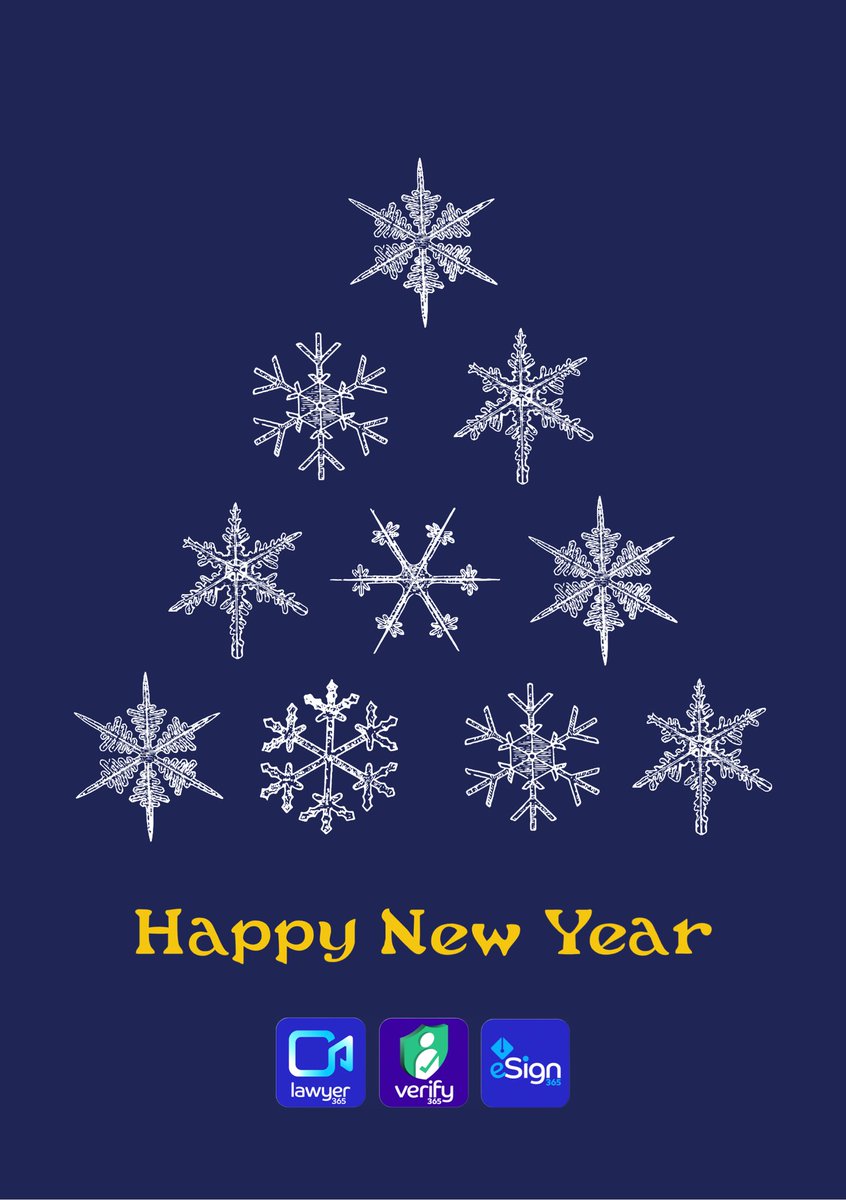 Wishing all our Twitter friends a happy and prosperous New Year! 🎄 #happynewyear

Lawtech 365 Group:
❄️ Lawyer 365 - Legal Advice App 
❄️ Verify 365 - Onboarding Technology 
❄️ eSign 365 - eSignature App