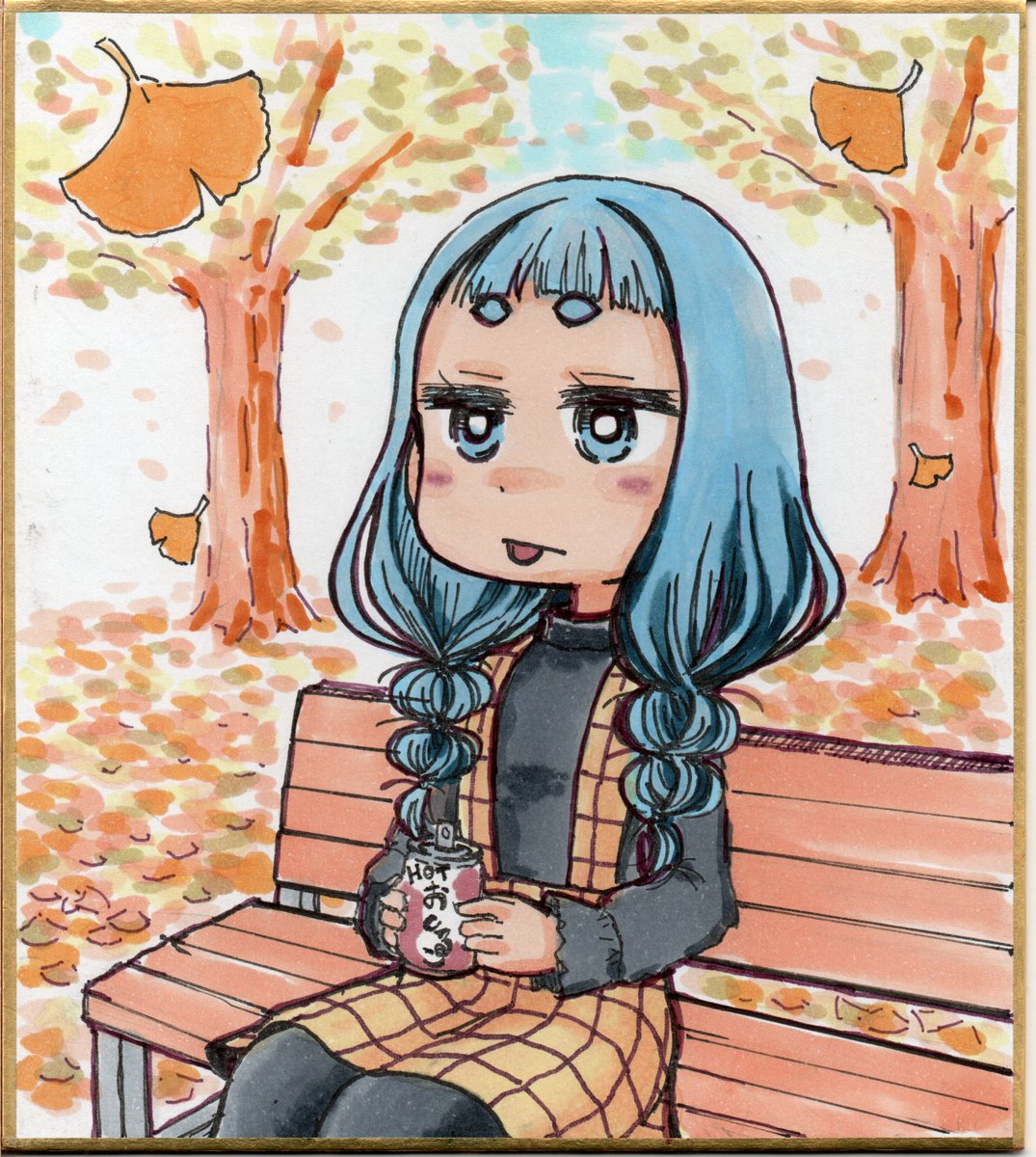 「#2022年自分が選ぶ今年の4枚創作・ケーキ屋の娘・うちわ・猫舌少女・悪魔シール」|くれじじ@5/5コミティアのイラスト