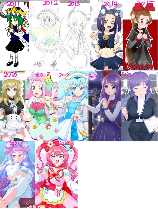 絵の変遷のやつ2022