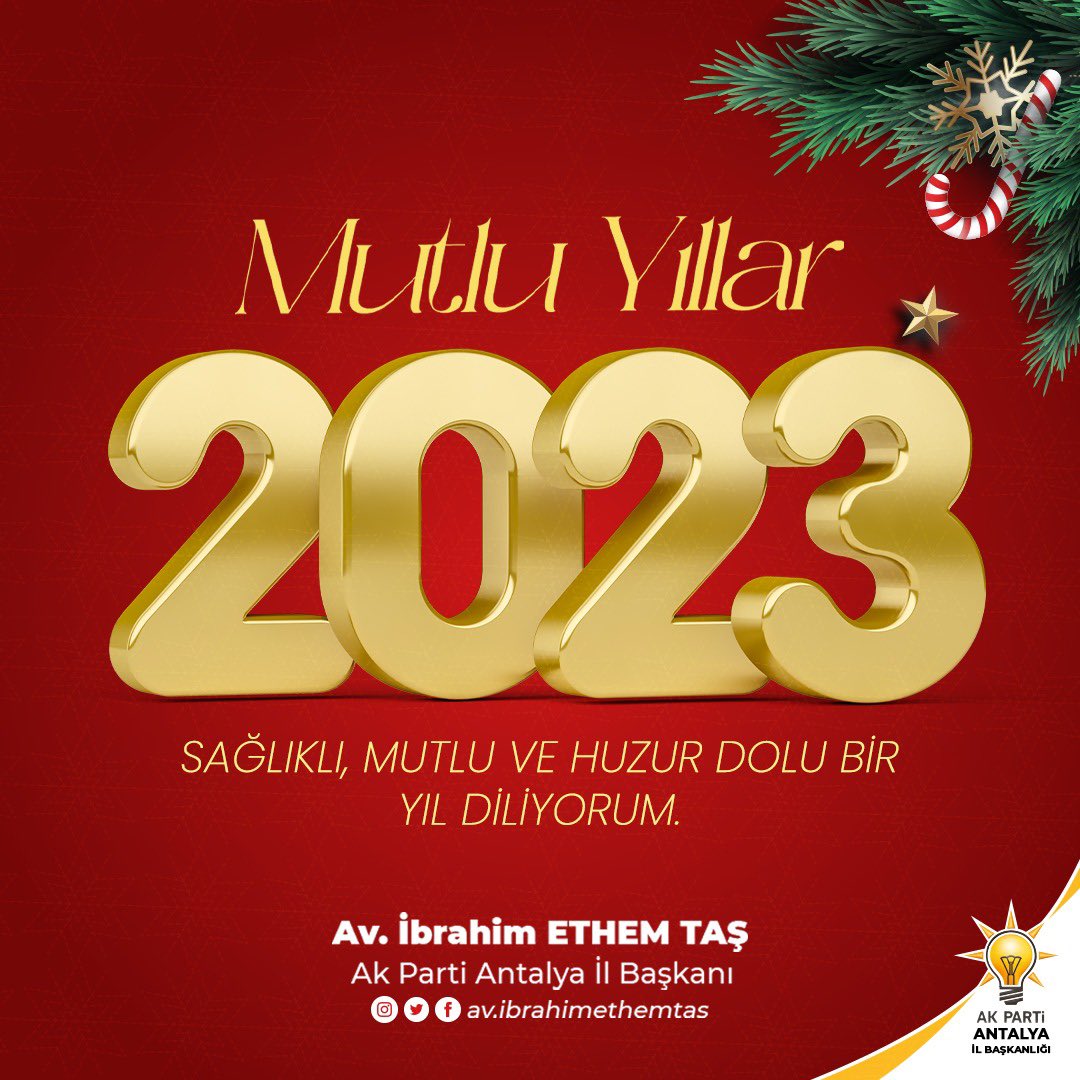 Cumhuriyetimizin 100. Yılı’nı kutlayacağımız 2023’ün tüm insanlığa; huzur, barış ve sevgi getirmesi dileğiyle.. 

Nice AK yıllara 😊
