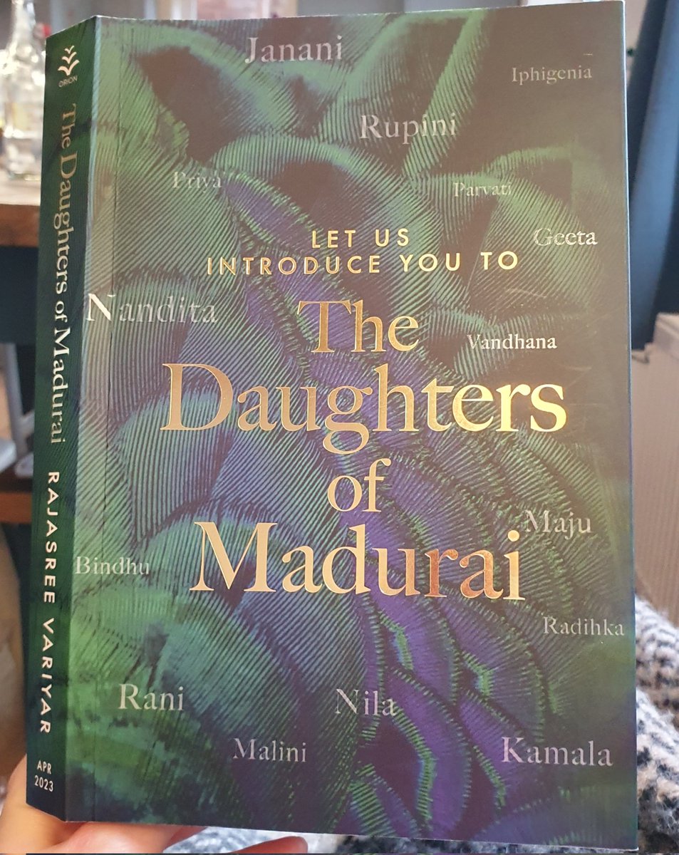 Watch out for this coming from @orionbooks in April 2023. #TheDaughtersOfMadurai by @Raji_Warrior is stunning - moving, shocking, complex, with beautifully drawn characters I care so deeply for. Thank you for sending it as a @BhamLitFest submission.