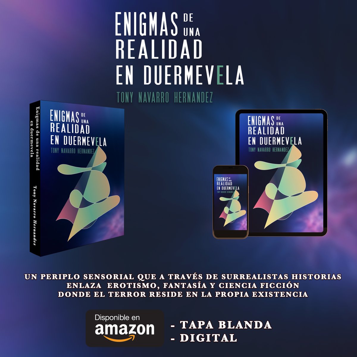 Nueva novela de #TonyNavarroHernandez titulada “Enigmas de una realidad en duermevela”.
Disponible en Amazon:
- Tapa blanda: amzn.eu/d/cd75k94
- Digital: amzn.eu/d/fJ4vyFr
+ Más libros del autor: amzn.to/3Qd1mpR