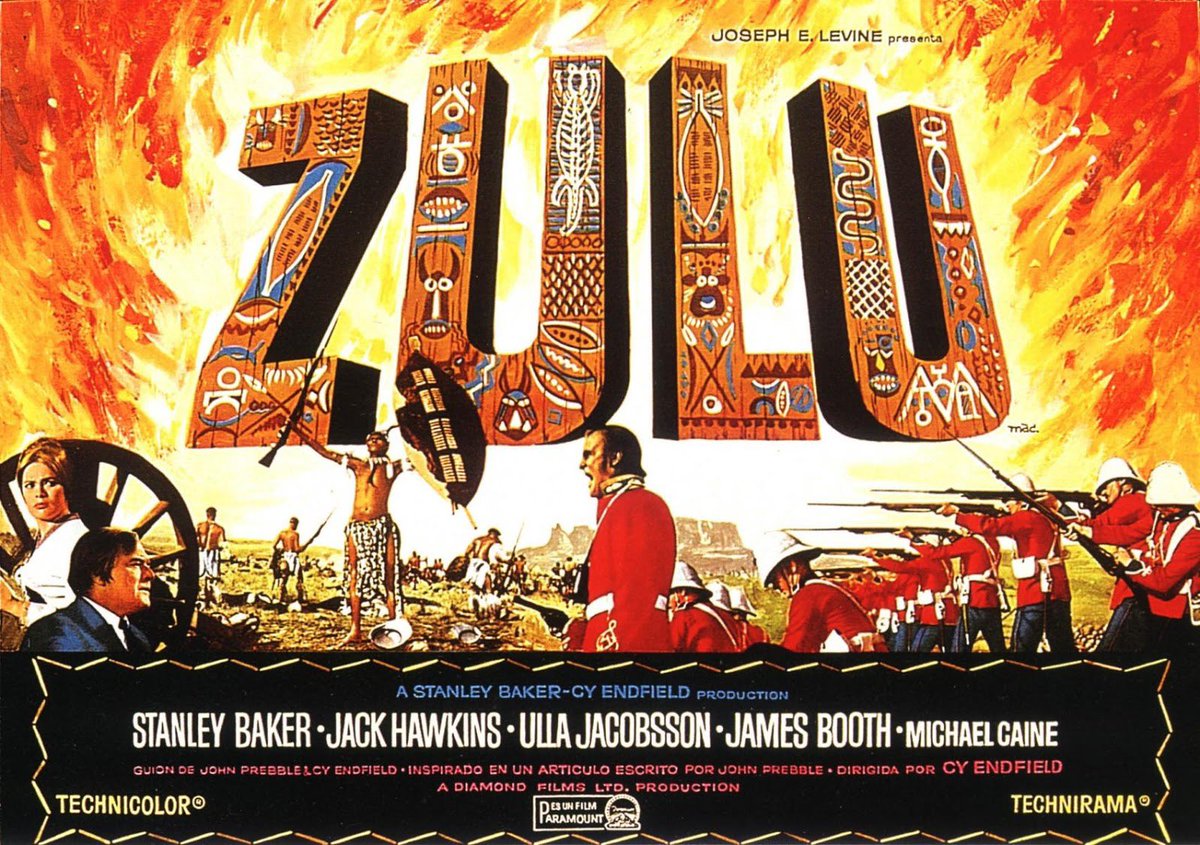 ‘Zulu’ (1964) is on @channel5_tv at 2pm! See the new year out with a classic of the genre! #Zulu #michaelcaine #60sfilm 🎬