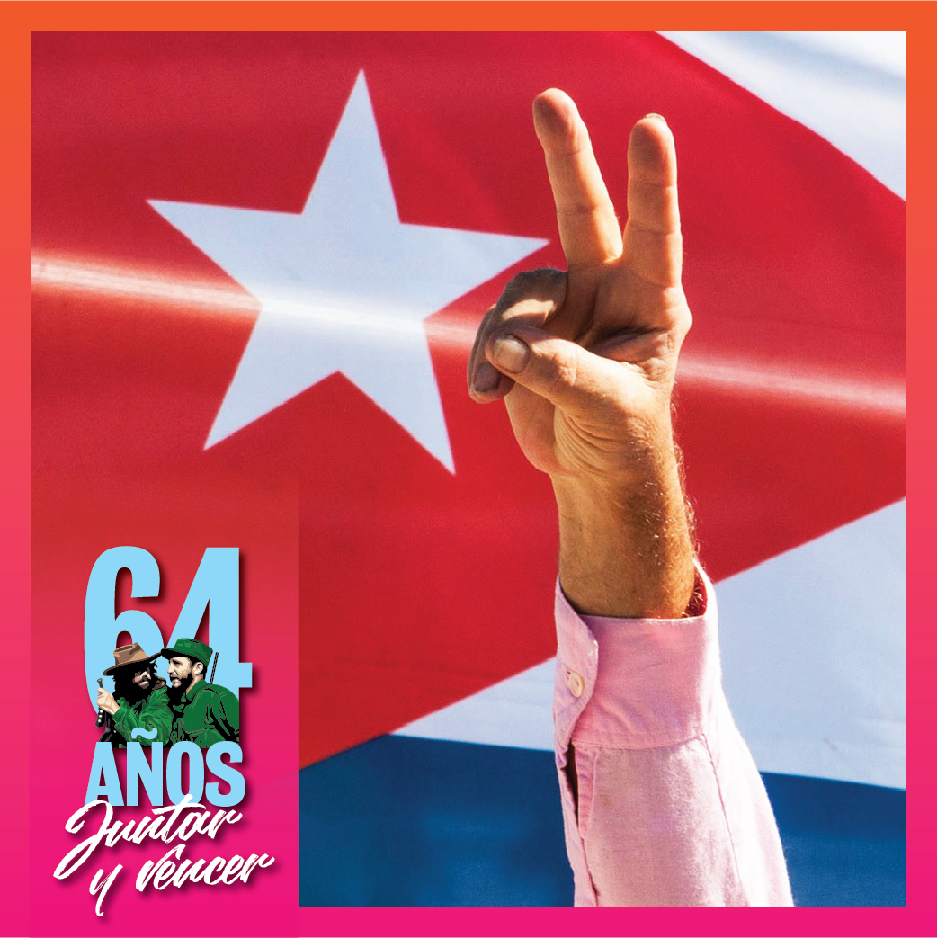 📢Feliz último sábado del 2022 para todos los cubanos y el🌎‼. 
#Hoy despedimos un año difícil para #Cuba🇨🇺, en el q resistimos duros golpes, donde la bondad, el altruismo y la solidaridad q nos caracteriza se pusieron de manifiesto.
6⃣4⃣ años y vamos por más...
#JuntarYVencer