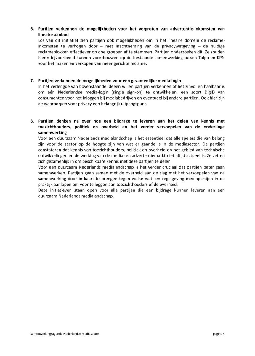top_politiek's tweet photo. September 2019
In aanloop naar de #covid19 #plandemie en #OekraïneCrisis werden de media incl. @PubliekeOmroep gelijkgeschakeld.
Documenten aangaande de Samenwerkingsagenda #mediasector / #overheid.
Onze overheid heeft gewoon afspraken met de media
https://t.co/qxDaYJCIvE https://t.co/OePITBRy4K