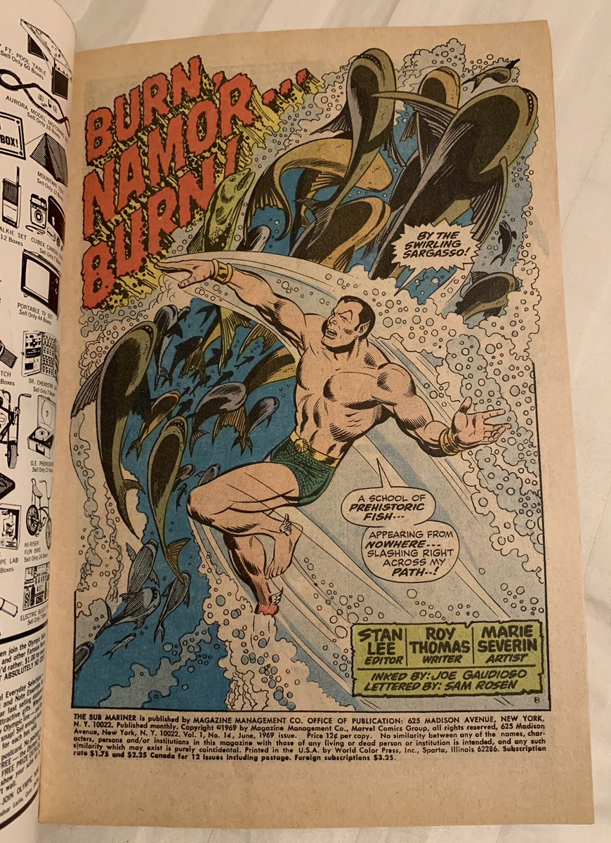 Shimada_Ichiban's tweet photo. #MarvelComics #Marvel #MCU #comic #comics #comicbooks #Thor #FantasticFour #FF #SpiderMan #Toro #Namor #Submariner #xmen #avengers #tonystark #NickFury #MadThinker in issue 11 this is the 1st SA appearance and death of #Toro. As you can see, there are a lot of cameos! https://t.co/TEWTCmanMa