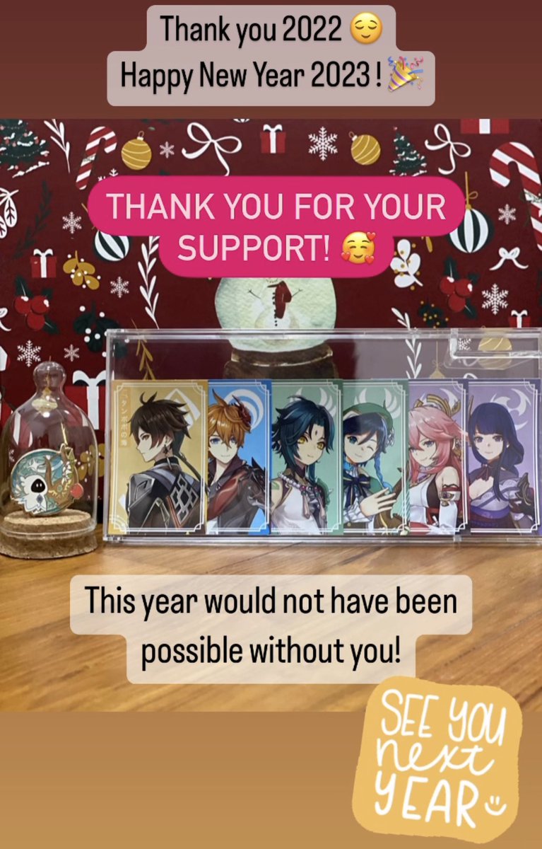 tanpoponoumi's tweet photo. Thank you 2022 🤗 and thank you for all of your support~ we wouldn't made it this far without you 🥹

Welcome 2023 🎉 let's add more characters to that thank you cards 🥳
(another 3 is on the way) https://t.co/D3Q5WxVlar