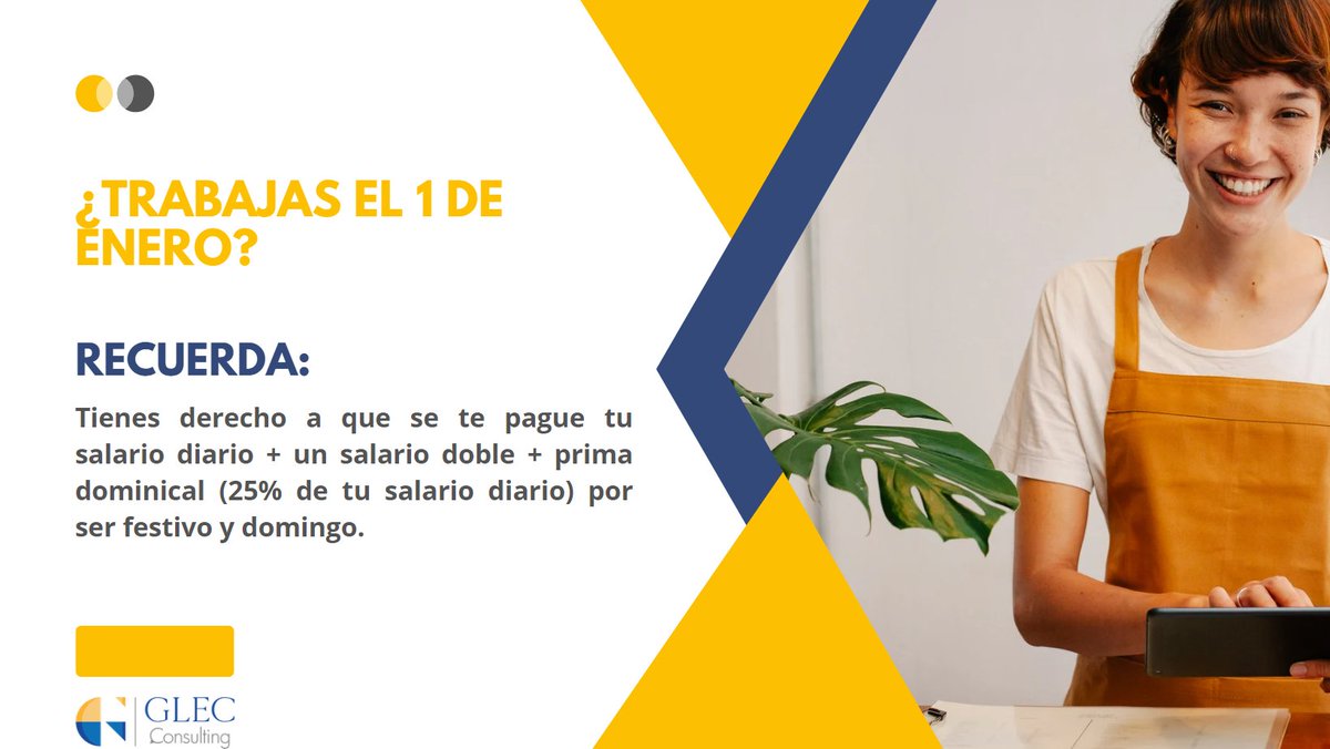 GLEC_Consulting's tweet photo. ¿Trabajas el 1 de Enero? 👇👇 #festivo #1enero2023 https://t.co/72DkVPW5fp