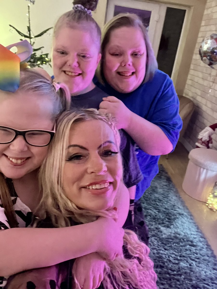 Happy New Year from my gorgeous Olivia, Sophie, Evie & I.🥳🥰
Bring on 2023 🤷🏼‍♀️ 
Go each day at a time & when it gets tough just go minute by minute.
Always ALWAYS find a smile in even the most fleeting moment. ☺️
#RareGenetics
#LearningDisability
 DIFFERENCE IS BEAUTIFUL 😍