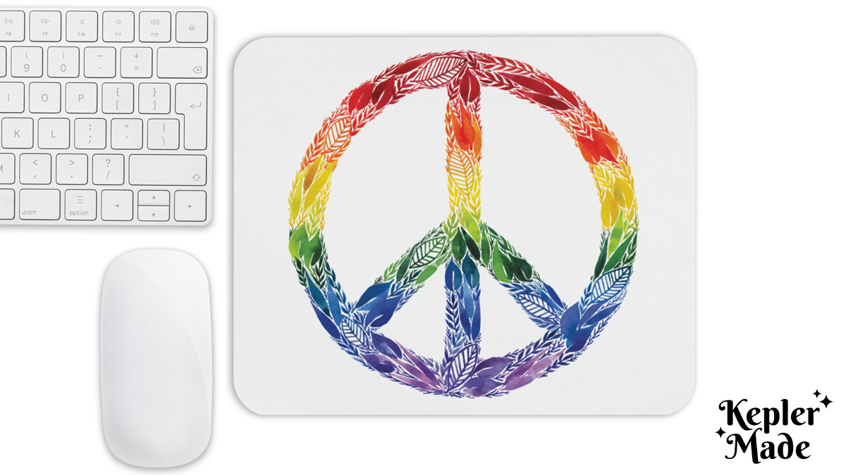 KeplerMade's tweet photo. Mouse pads were requested. And our Rainbow Peace Sign Mouse Pad is now available. https://t.co/Mo2oYgy3Tx via @Etsy 

#etsy #etsyshop #artistsontwitter #shopsmall #watercolor #keplermade https://t.co/YZV3E43ZkN