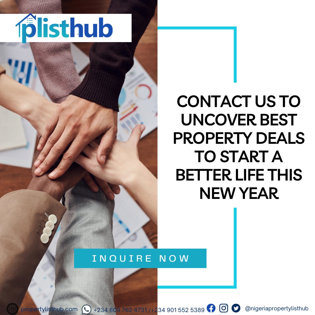 propertylisthub's tweet photo. A new year, a new home, and a new property? Don't look much further; we're right here for you. PropertyListHub can help you uncover the best property deals in your area!

Simply go to https://t.co/UK7tla57Ky.

#estateproperty #realestatedevelopment #realestatelagos https://t.co/6glKTQWpr8