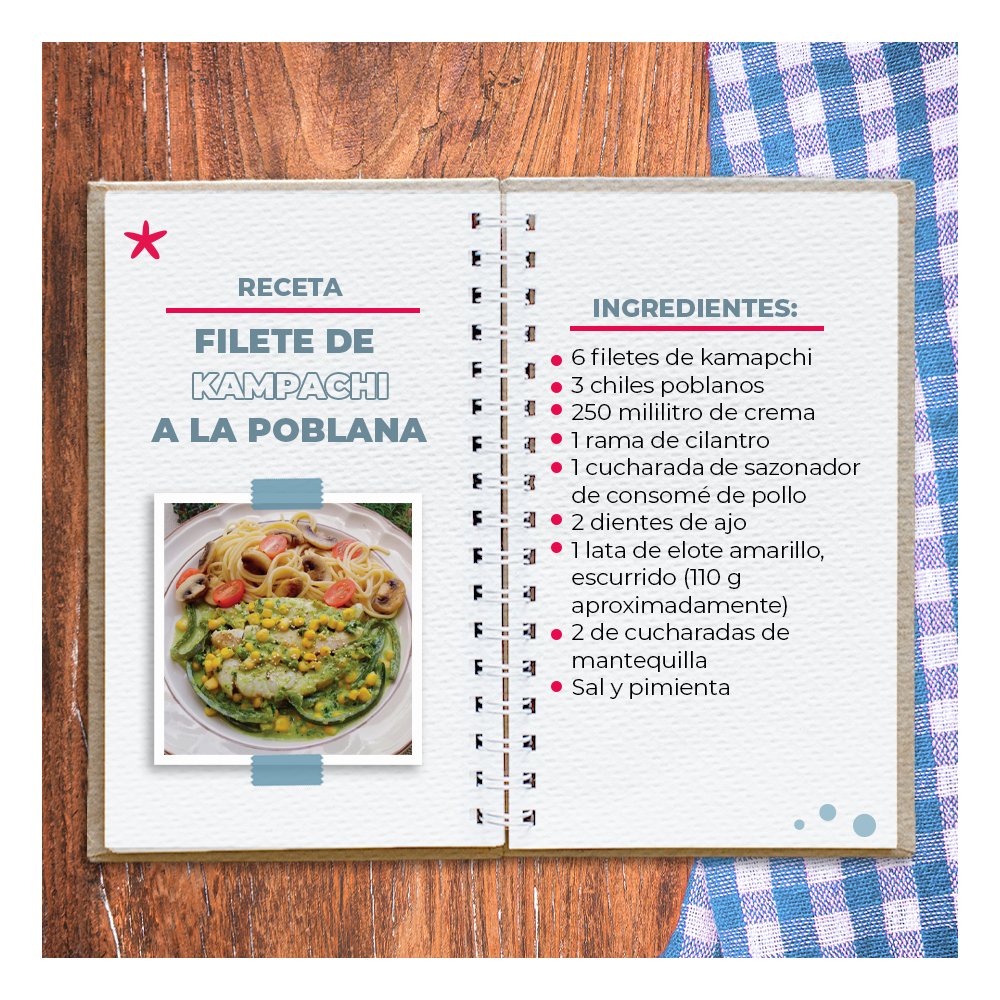 Comepesca's tweet photo. ¡Filete de Kampachi a la poblana! 🐟 Exquisita y sencilla receta para cerrar el año con broche de oro. https://t.co/3Fg4bPz5aQ