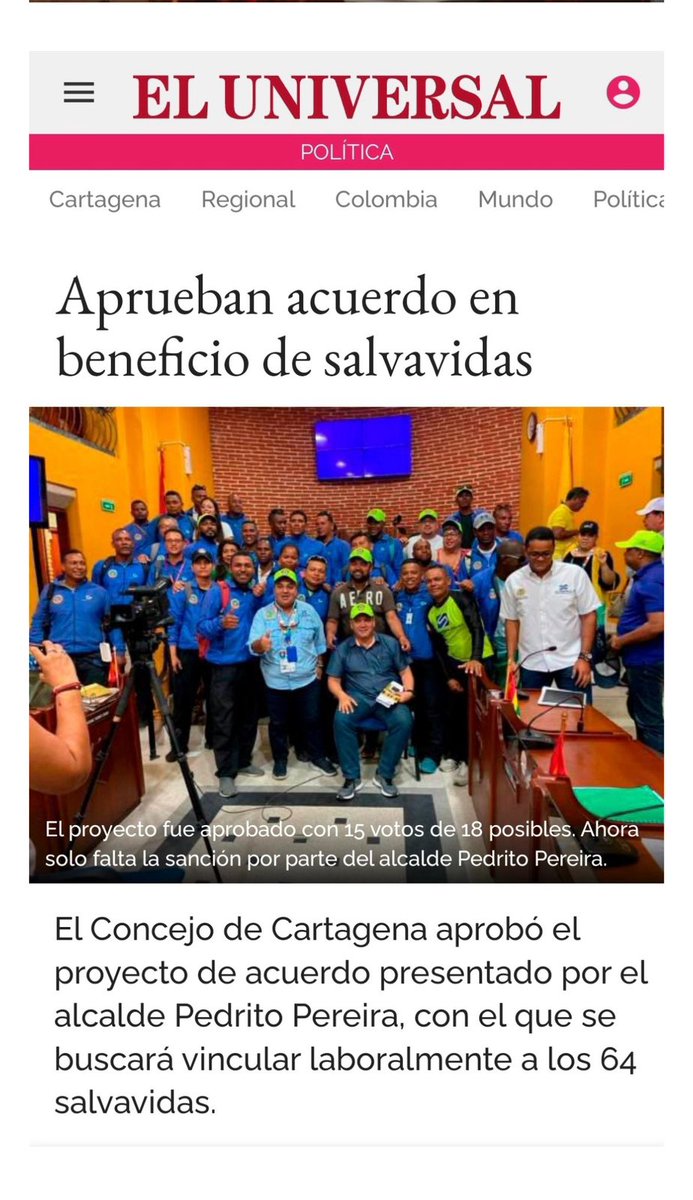 Mediante acuerdo 0017 / 19 se aprobó incorporación a la planta de personal de los salvavidas. Hoy nuevamente sin gallardía alguna sacan pecho con camándula ajena.  3 Años para cumplir el acuerdo. Feliz 2023