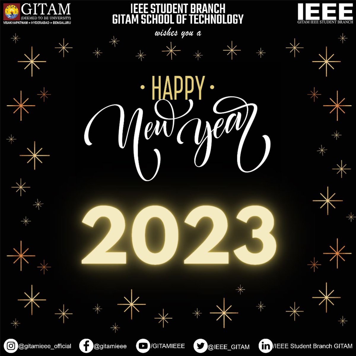 IEEE_GITAM's tweet photo. The first step towards getting somewhere is to decide you’re not going to stay where you are". Each new year offers an exciting opportunity for a fresh start and new beginnings, which is probably why we all look forward to New Year’s Eve. https://t.co/T8HgzAfzs2