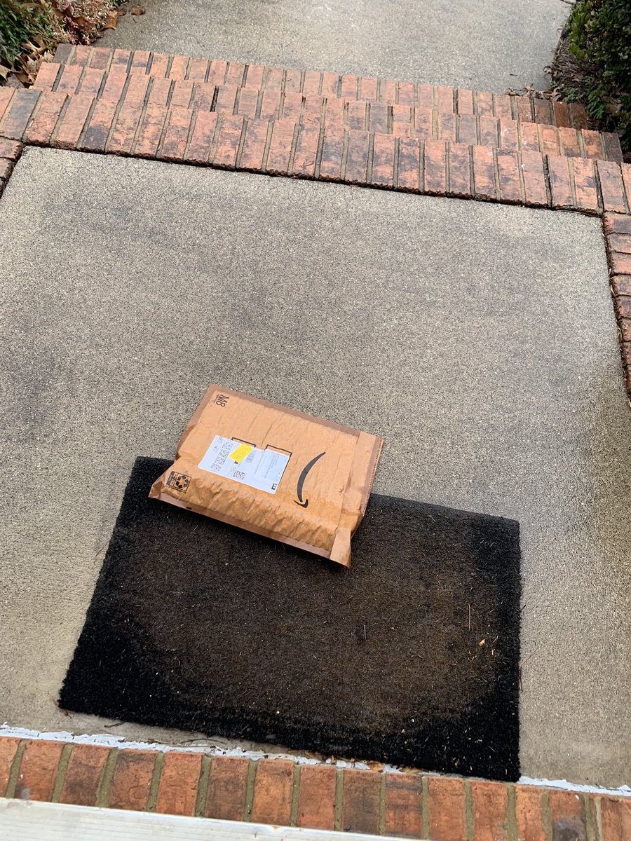 dsouthern22's tweet photo. @amazon please tell your drivers it’s okay to use the reverse in their @uhaul trucks so they do not make ruts in the customer yards. Also, on rainy days make an effort to put packages against the door instead of them letting them get drenched. https://t.co/p67dV2TINX