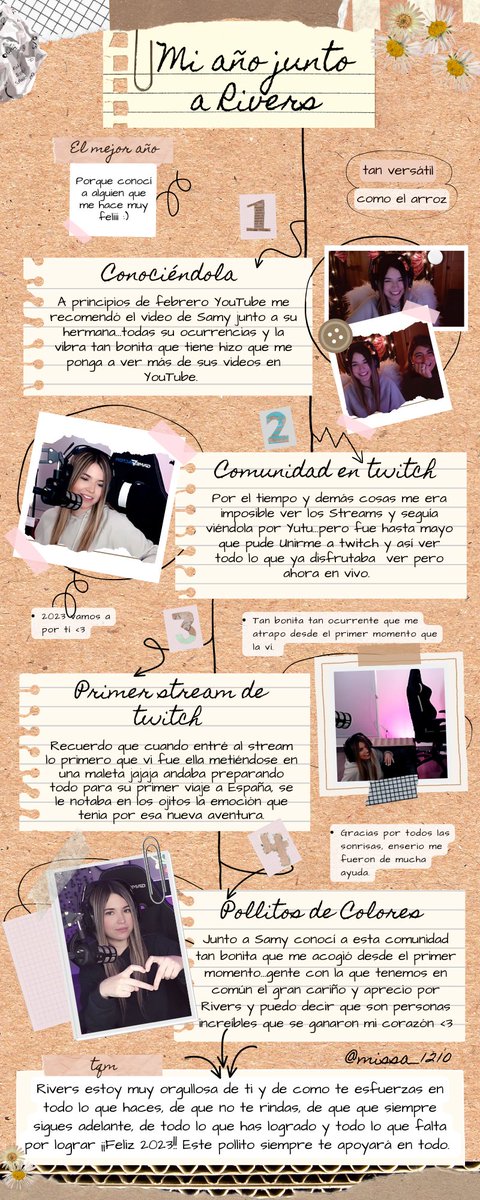 Missa_1210's tweet photo. Este año conocí a personas increíbles que fueron parte de mi 2022 y atesorare siempre, con ello llego a mi vida alguien muy especial...aqui un resumen de como conocí a Rivers y como hizo mis días más bonitos. 🐣💜
¡¡FELIZ AÑO NUEVO!! 🥂✨

@samyriveratv
#PollitosRewind
#riversgg https://t.co/J0PxMUS8ak