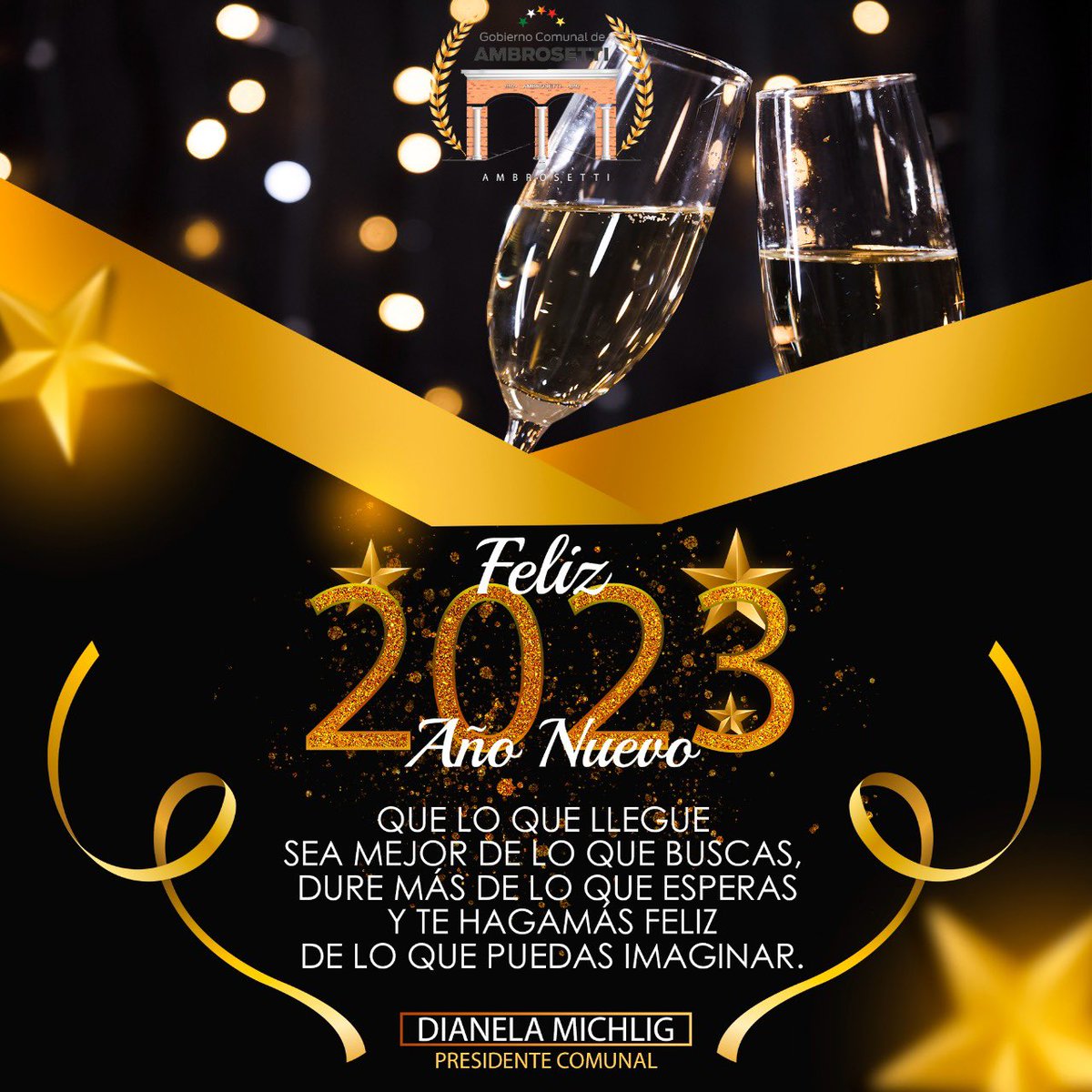 Les deseamos que finalicen de la mejor manera el 2022, y que el #AñoNuevo no os encuentre a todos tirando para al mismo lado, pensando un desarrollo y futuro para el #Ambrosetti que queremos