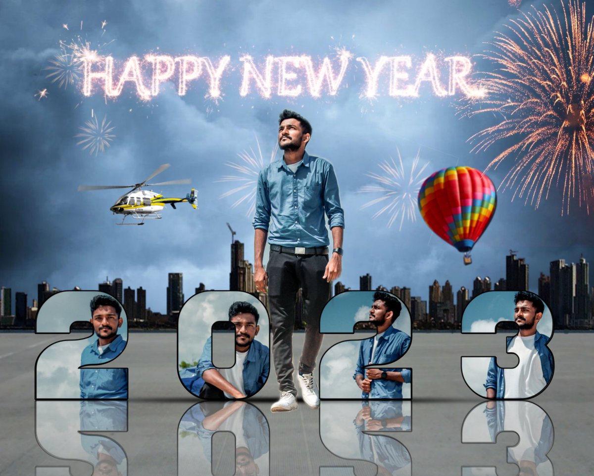 SoundharKaruna's tweet photo. HAPPY NEW YEAR 🥳🥳

#HappyNewYear2023 #NewYear #ThunivuTrailer #Thunivu https://t.co/pkX1fxZWUc