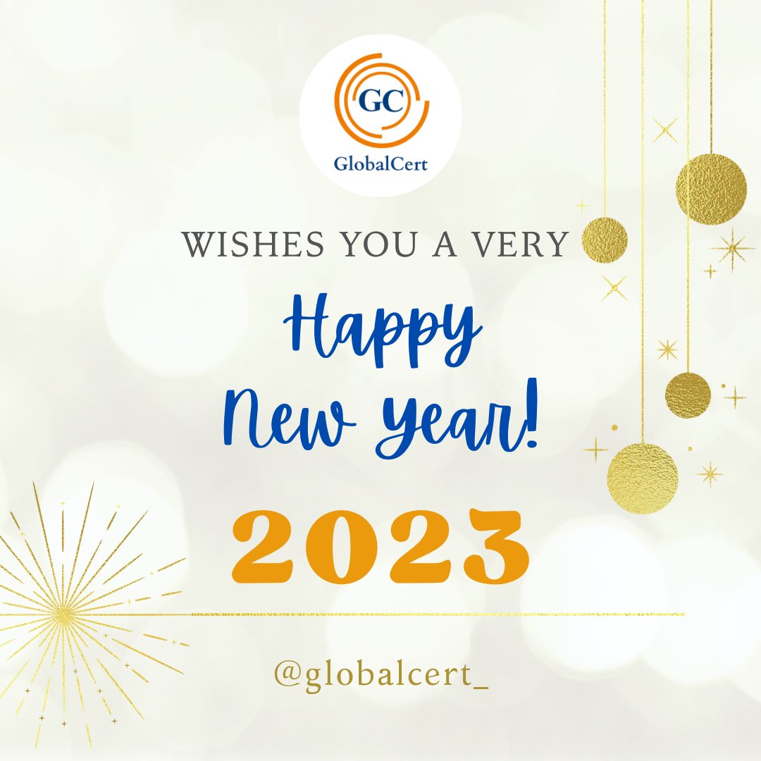 GlobalCert2's tweet photo. GlobalCert wishes you a lot of joy and happiness during this holiday season. May the upcoming year be full of new achievements that will bring you a huge success. Happy New Year! 
.
.
.
.
#newyear #2023NewYear #happynewyear2023 #globalcert https://t.co/sFgt8brhzQ