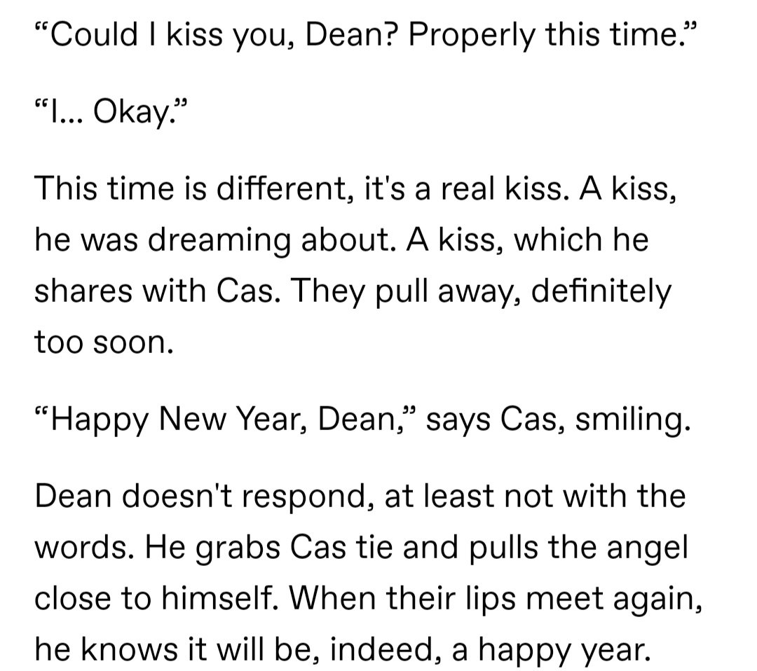 stillwinchester's tweet photo. Little ficlet I wrote one year ago! #SPNFic #Destiel https://t.co/JLhM9FKDqJ