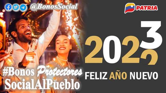 BonosSocial's tweet photo. 🎇 Se va el año 2022 y entra el año nuevo 2023 cargado de bendiciones, salud y prosperidad para el pueblo venezolano.

#BonosProtectoresSocialAlPueblo le desea una Feliz Navidad y un Próspero año nuevo 2023 para todas las familias venezolanas.

@BonosSocial 
#VenezuelaFeliz2023 https://t.co/bRbmGV09NE