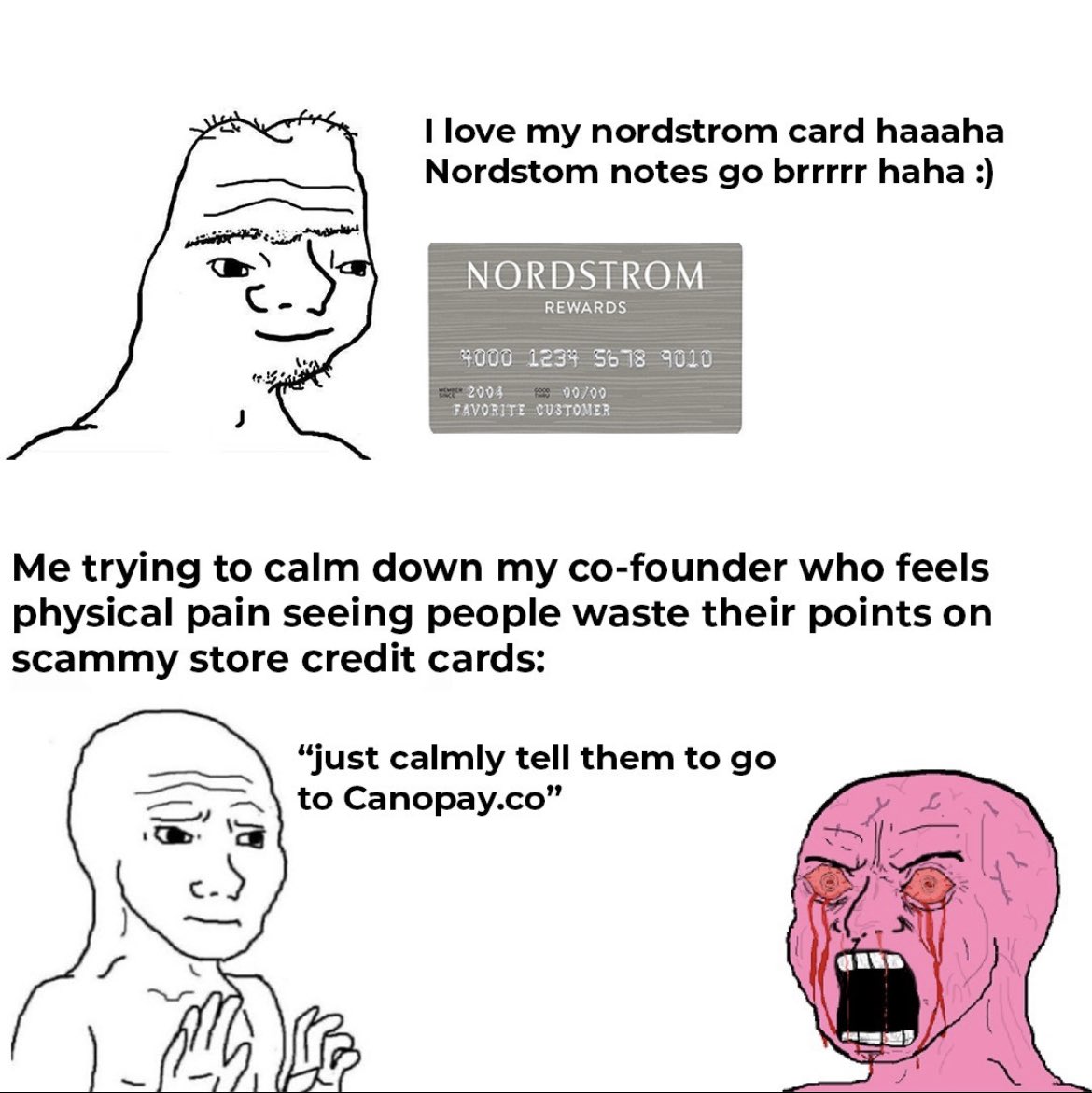canopayco's tweet photo. dude check your pockets⦠store credit cards are robbing you of free vacations
.
.
.
#budgettraveltips #creditcoach #financialfreedom #financiallyfree #financiallyindependent #greentext #moneyblogger #savingsgoals #travelhack #traveltips #traveltipsandtricks #wojakmemes https://t.co/saDVQRxNEK