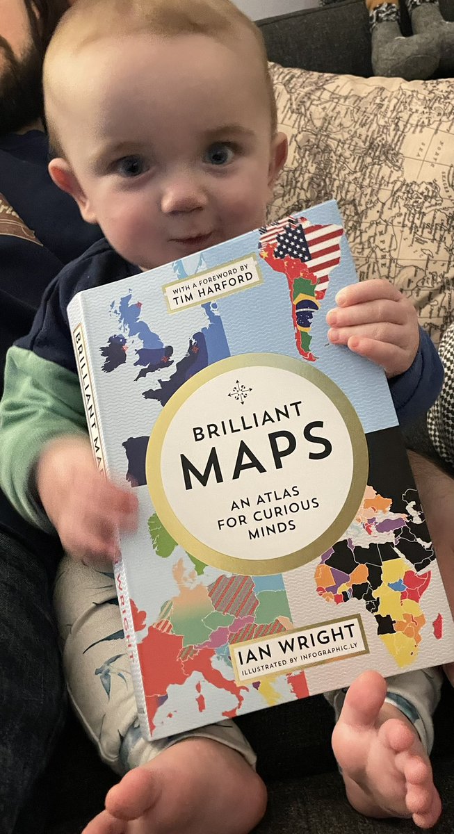 Future Geographer in the making or just a good book to teeth on…? #geographer #lovegeography