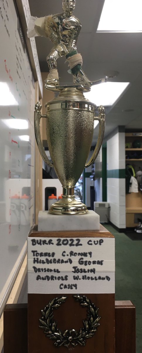 2022 Burr Cup Champions
Team Casey

undefeated 3-0 record
4-0, 4-3 OT, 4-3 in title game

Sr Captains Chris Rooney &amp; Max Torrez get names ⁦<a href="/Sharpie/">Sharpie</a>⁩ on there for 2nd time joining Schmitt ‘22, Flynn ‘21, Donato ‘13, Leer ‘13 &amp; Peabody ‘12 as multi Burr Cup winners
#tradition
