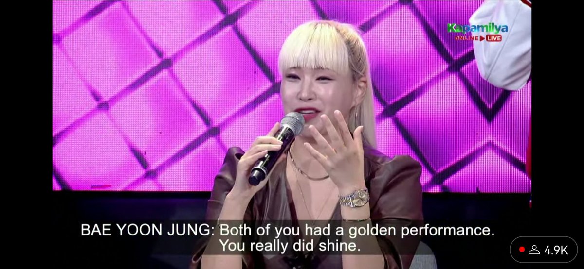 ShiningReystar's tweet photo. Mentor BYJ complimented Reyster OMG 😍😍😍 she really looked happy with their performance as well 

The CenteREYSTER
#TheAceReyster
#DreamMaker_REYSTER
#DreamMakerMission2
@DreamMakerOfc @mld_official_ https://t.co/AvMRP3ImJi