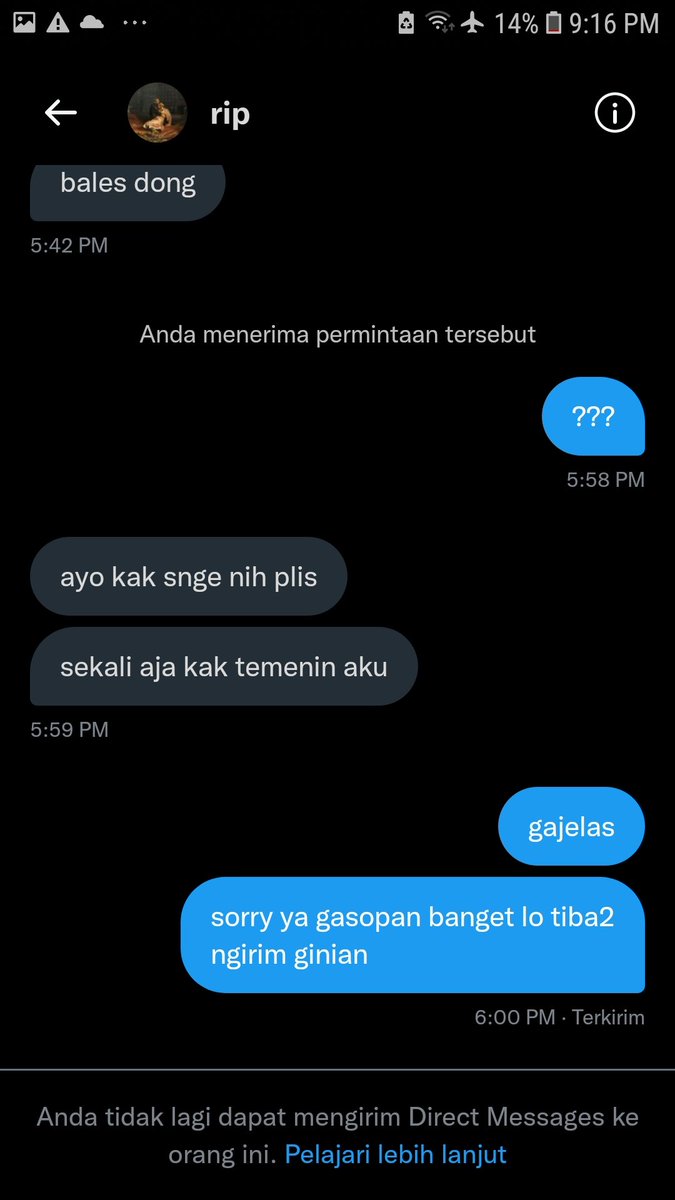 n0username10's tweet photo. @deezboy00 lo block dia karna dia nolak lo kan lo bilang ke gue https://t.co/CaqlqpIAzz