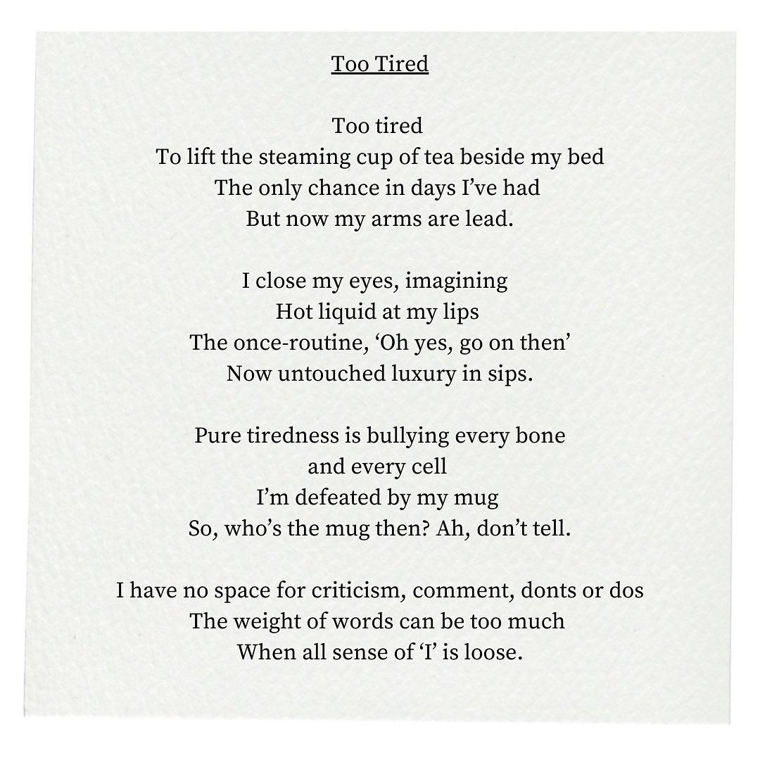 HelenaCarterITV's tweet photo. My 3am mid-feed poem I thought I’d share. One day us new mums will get to drink a hot cup of tea again! #mumlife #parentinggoals https://t.co/At7i9873Dz