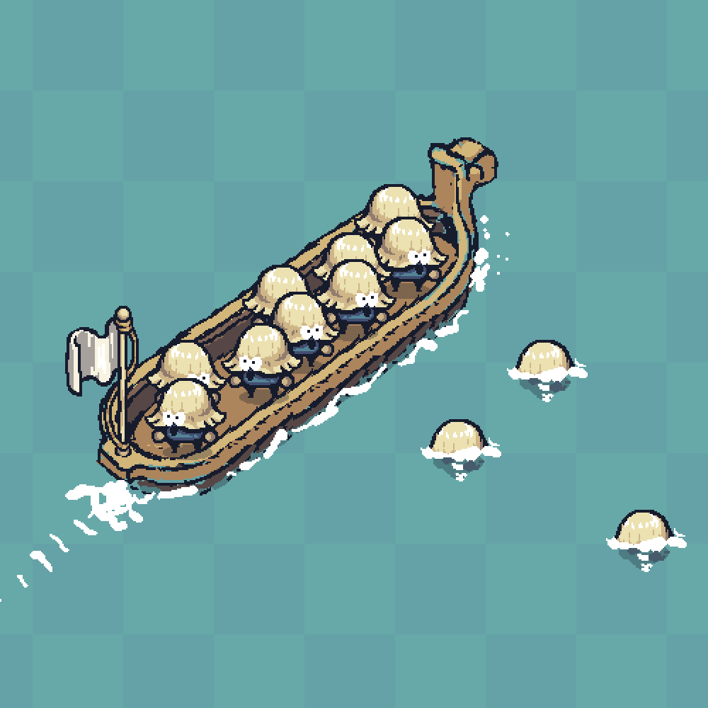 PixelFrogStudio's tweet image. Last day to enjoy Tiny Swords at 50% off. 
And here are a couple of experiments for an upcoming update. ⛵️
pixelfrog-assets.itch.io/tiny-swords
#pixelart #gamedev #indiedev
